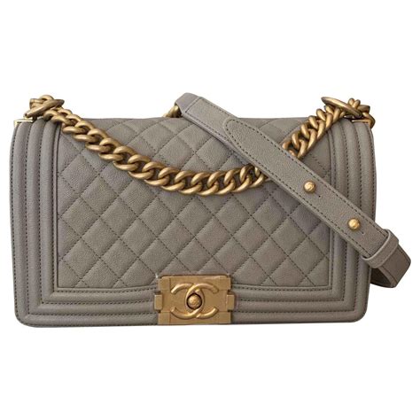 chanel leboy grey|black Chanel boyfriend bag.